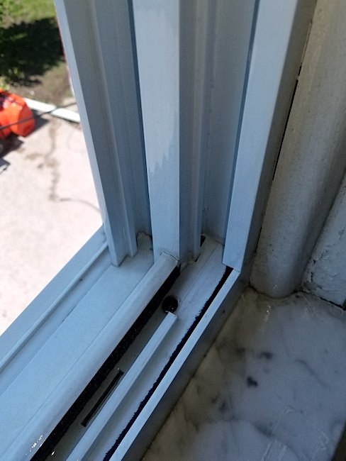Window Track After Cleaning